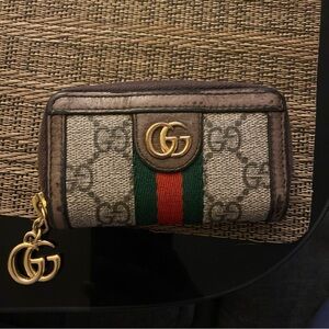 Gucci key case in supreme GG canvas